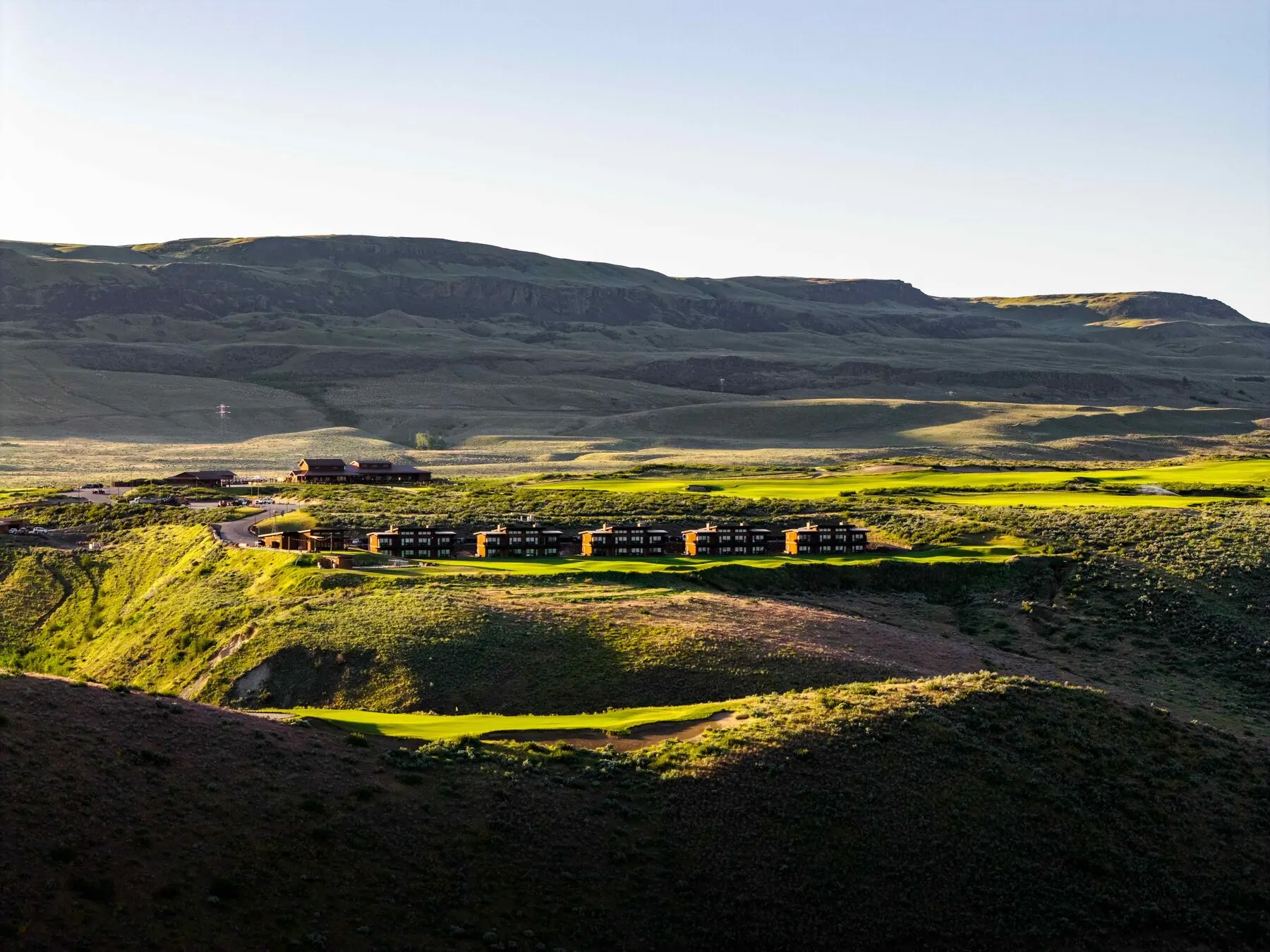 Bunkers and fairway at Gamble Sands